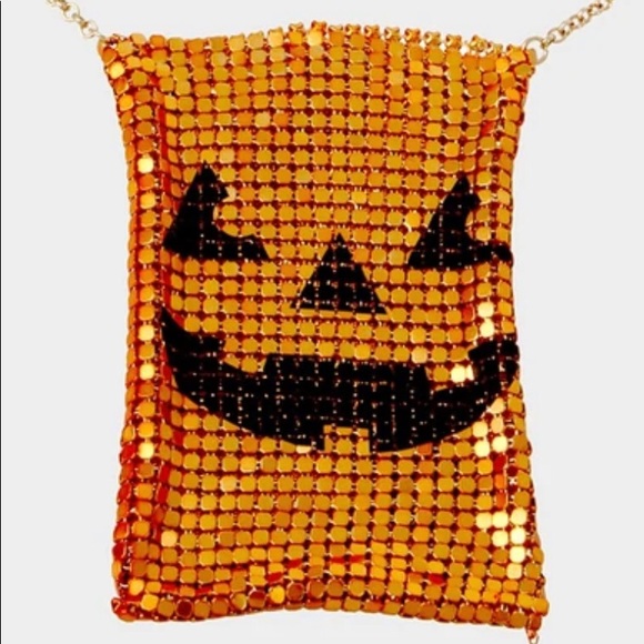 Betsey Johnson Tiny Pumpkin Bag Necklace - Picture 2 of 11